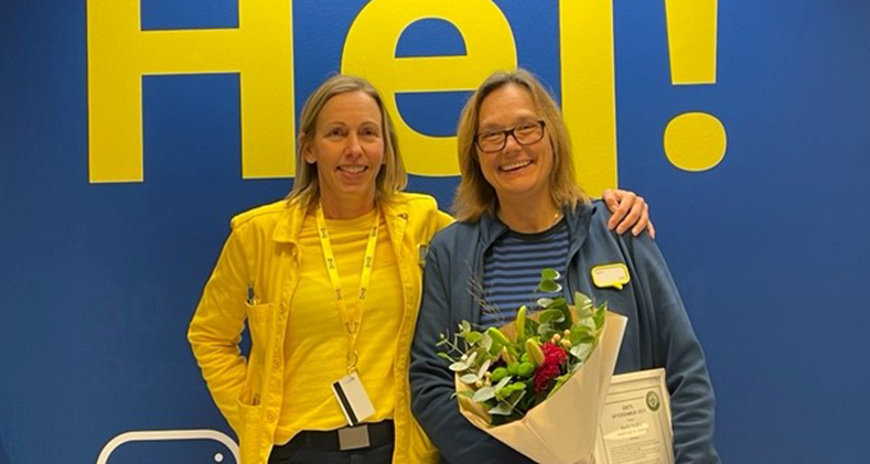 Linda Johansson, Ikea och Karin Vedlin, Handels avd 24 - Årets skyddsombud 2021